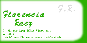 florencia racz business card